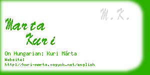 marta kuri business card